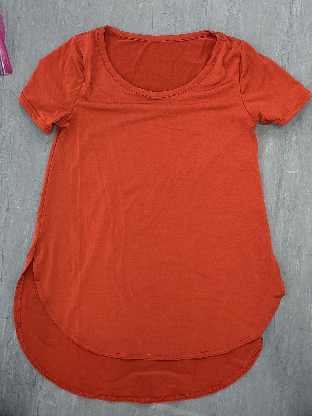 balera Scoop Neck Short Sleeve Top in Burnt Orange